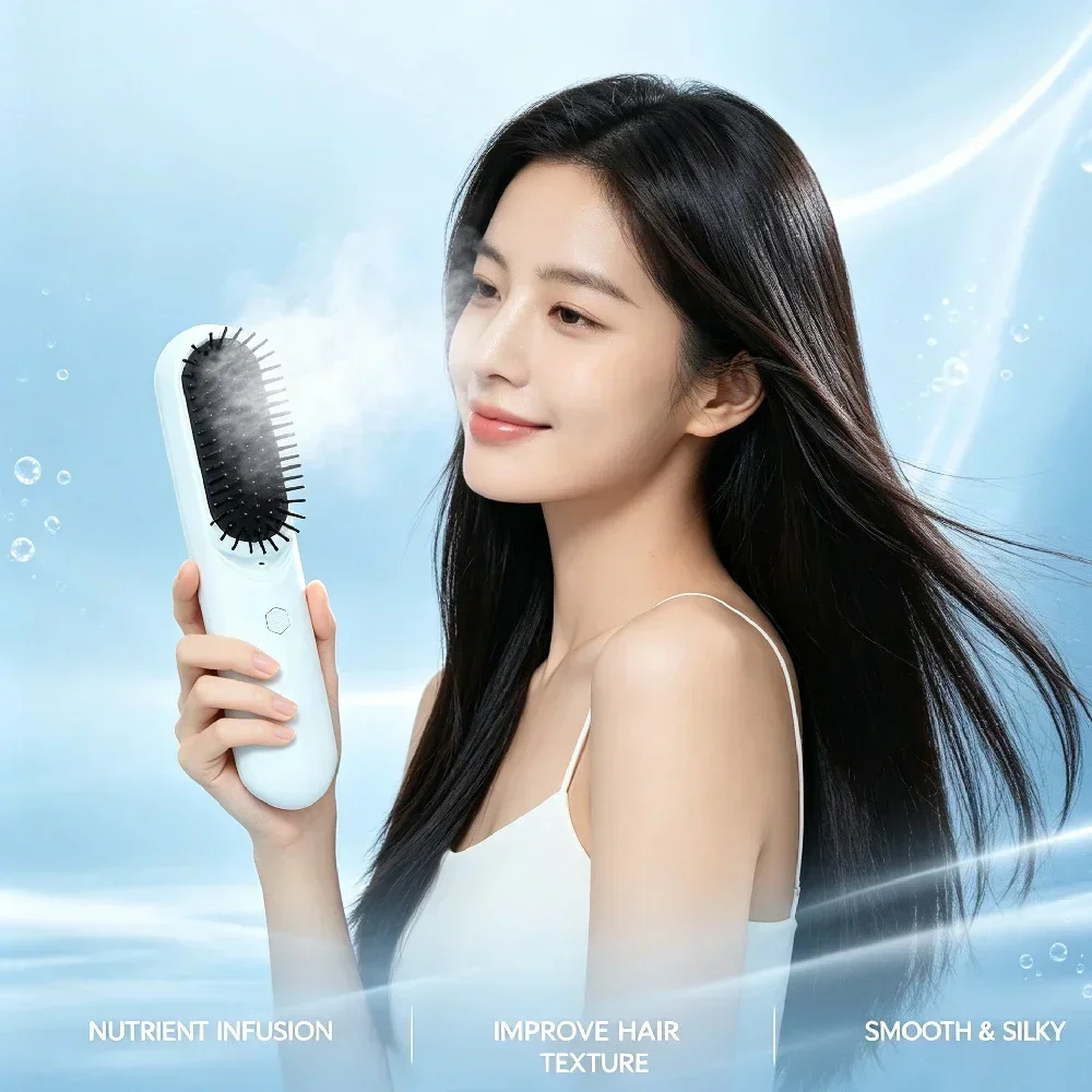 스팀 전기 헤어 스트레이트 브러쉬, 곱슬머리 및 손상된 - Hair Care Frizzy Hair 리뷰 및 가격