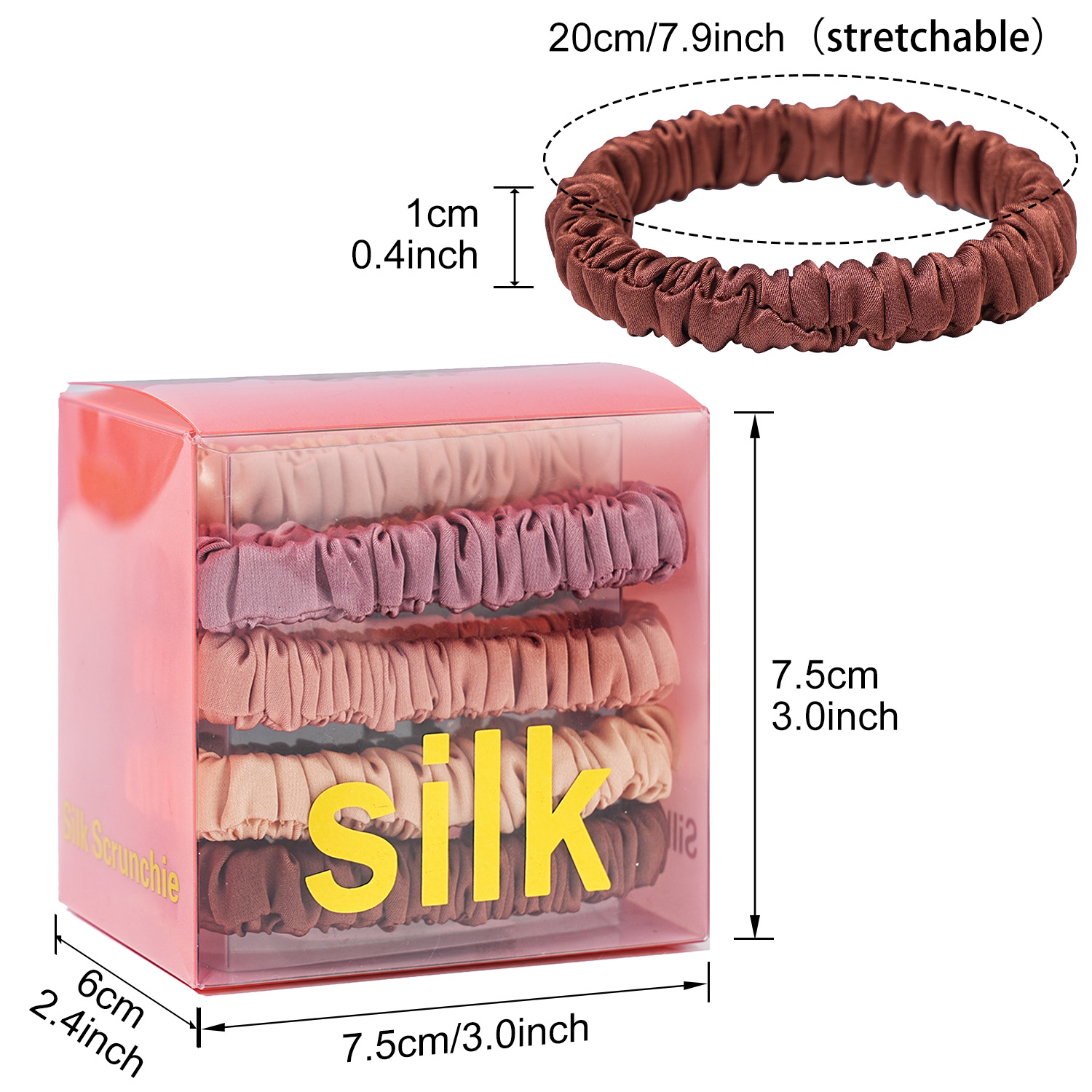 8 개/대 100% 순수 뽕나무 실크 헤어 Scrunc - Hair Care Gift Set 리뷰 및 가격