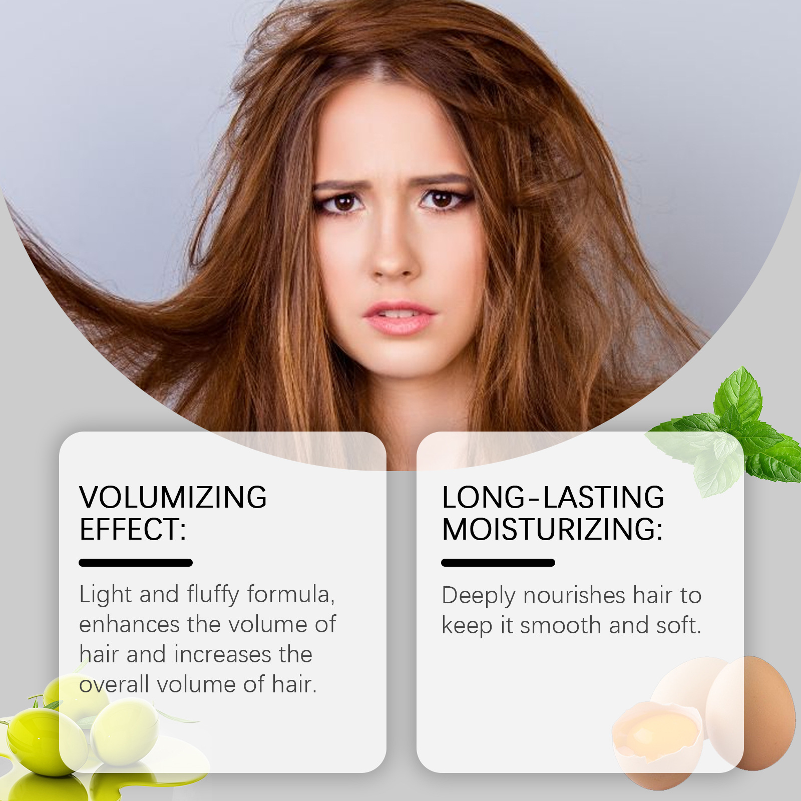 계란 성분 헤어 오일 부드럽고 매끄러운 모발 복원 광택 - Hair Care Frizzy Hair 리뷰 및 가격