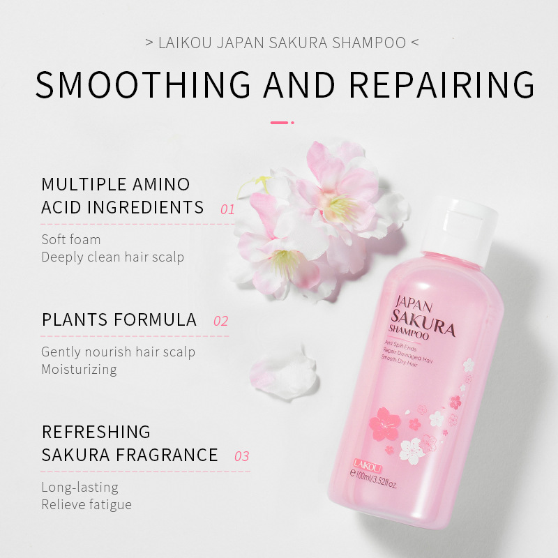 LAIKOU 일본 사쿠라 샴푸 수리 손상된 모발 모이스 - Hair Care Korean Products 리뷰 및 가격