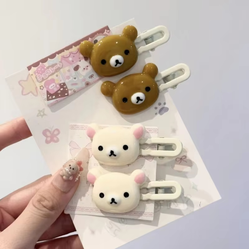귀여운 곰 머리핀 세트 프레피 헤어 액세서리 플라스틱  - Hair Care Gift Set 리뷰 및 가격