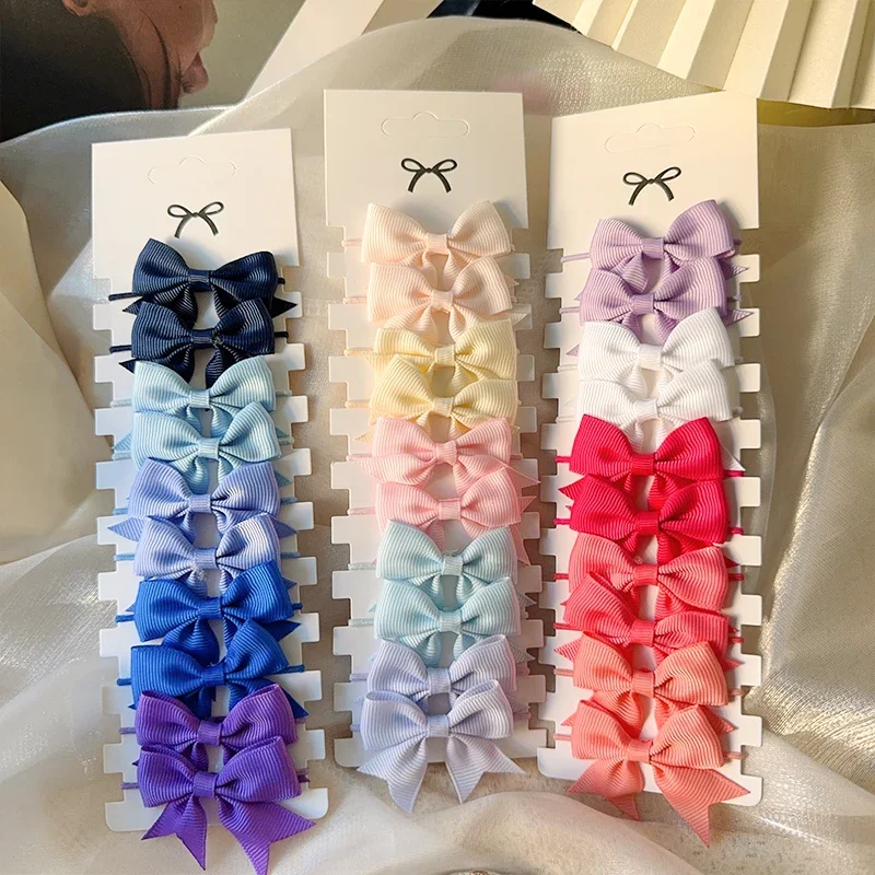 10 개/대 캔디 컬러 귀여운 고무 밴드 머리띠 리본  - Hair Care Gift Set 리뷰 및 가격