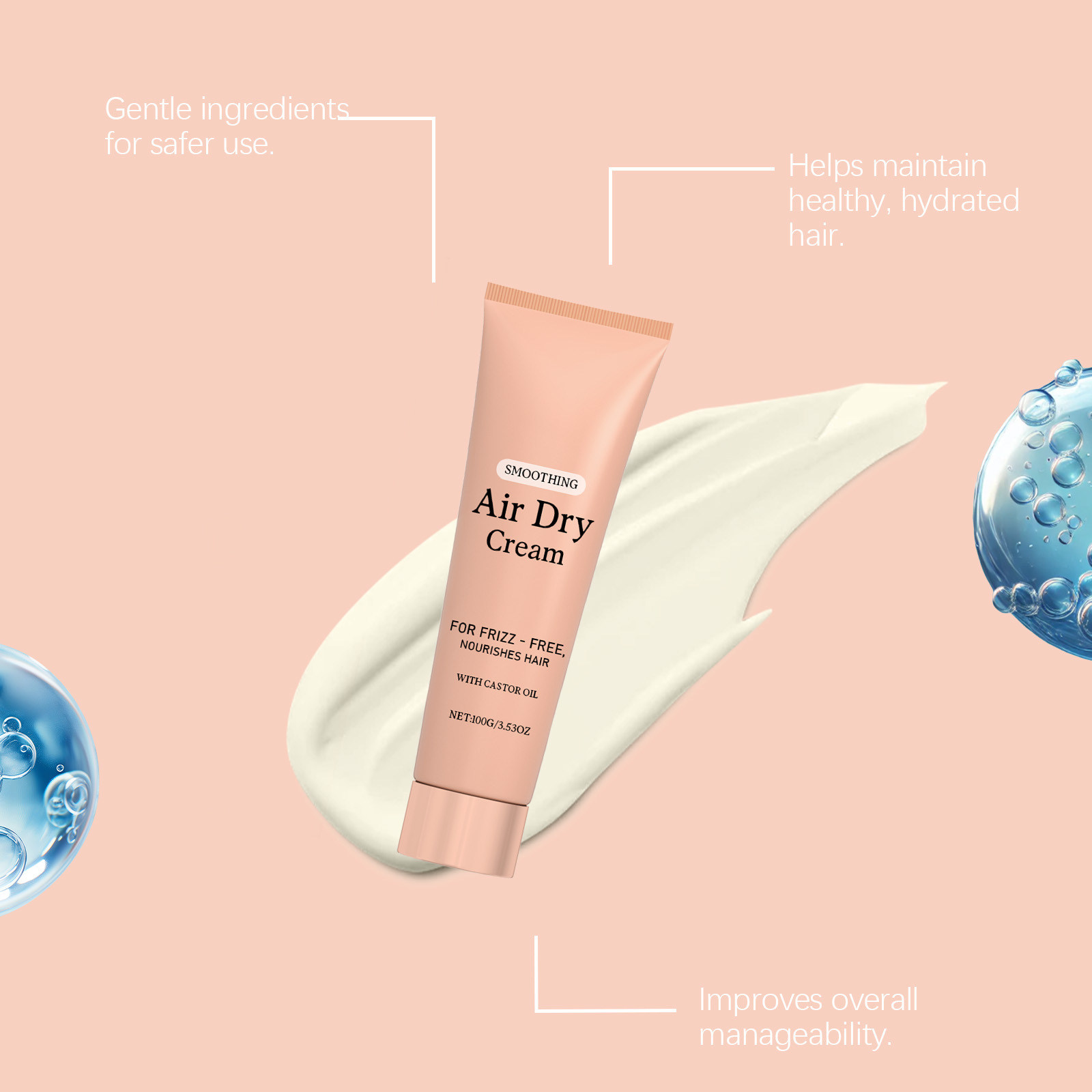 에어 드라이 스무딩 헤어 크림, 곱슬머리 방지 스타일링 - Hair Care Frizzy Hair 리뷰 및 가격